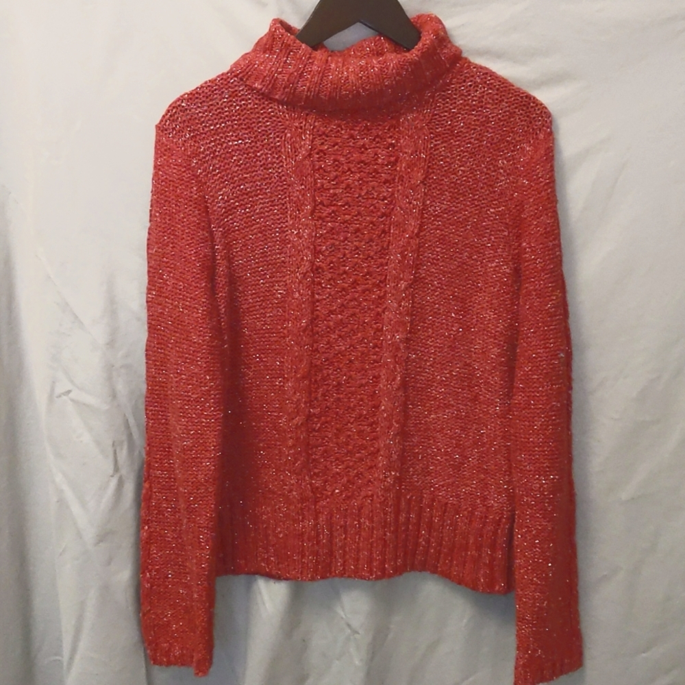 Festive Crazy Horse Turtleneck Sweater